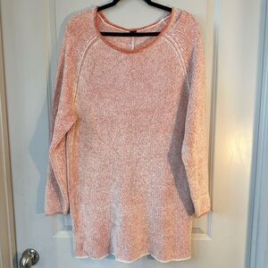 Free People Oversized Long Line Carrot Cake Lightweight Coastal Sweater,  Small